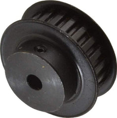 Power Drive - 22 Tooth, 1/4" Inside x 1.381" Outside Diam, Timing Belt Pulley - 1/4, 3/8" Belt Width, 1.401" Pitch Diam, Steel & Cast Iron - Benchmark Tooling
