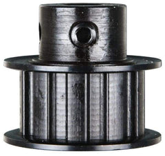Power Drive - 10 Tooth, 3/8" Inside x 1.164" Outside Diam, Timing Belt Pulley - 1/2" Belt Width, 1.194" Pitch Diam, Steel & Cast Iron - Benchmark Tooling
