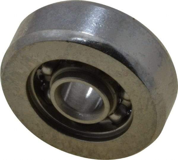 Value Collection - 1/8" Bore Diam, 1/2" OD, Open Miniature Radial Ball Bearing - 11/64" Wide, 1 Row, Round Bore, 49 Lb Static Capacity, 144 Lb Dynamic Capacity - Benchmark Tooling