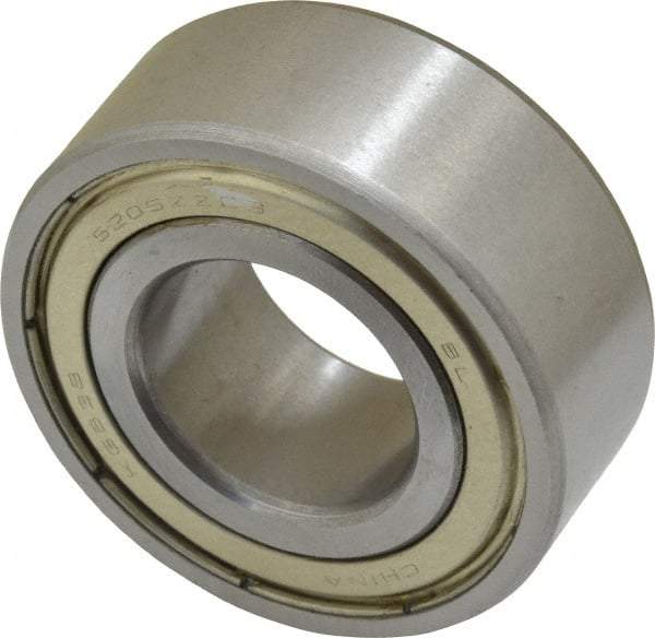 Tritan - 25mm Bore Diam, 52mm OD, Double Shield Angular Contact Radial Ball Bearing - 20.6mm Wide, 2 Rows, Round Bore, 3,200 Lb Static Capacity, 4,700 Lb Dynamic Capacity - Benchmark Tooling