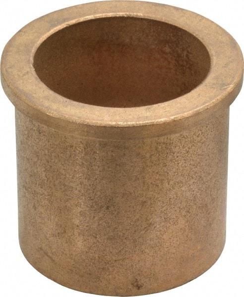 Boston Gear - 1-5/8" Inside x 2" Outside Diam, Oil Impregnated Bronze SAE-841 Flanged Sleeve Bearing - 2-1/4" Flange Outside Diam, 3/16" Flange Thickness, 2" OAL - Benchmark Tooling