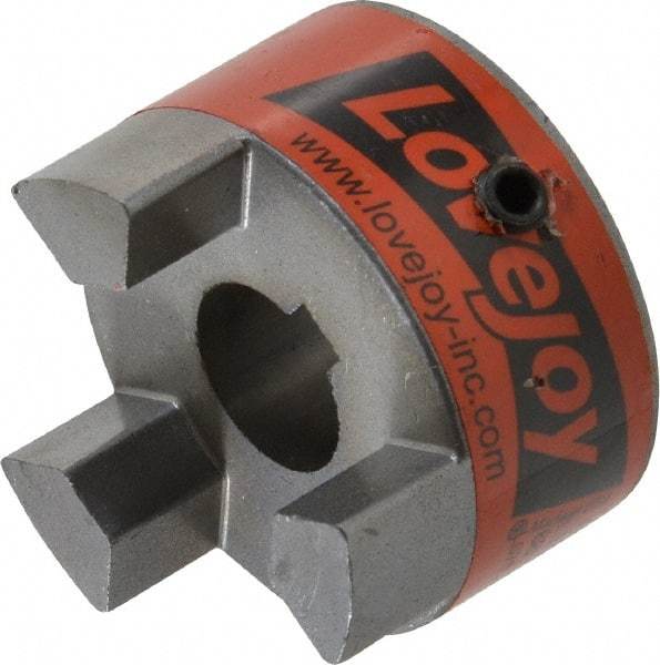 Lovejoy - 16mm Max Bore, 5mm x 2.3mm Keyway Width x Depth, Flexible Coupling Hub - 1-3/4" OD, 2.12" OAL, Sintered Iron, Order 2 Hubs & 1 Spider for Complete Coupling - Benchmark Tooling