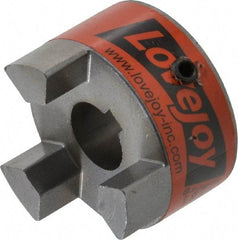 Lovejoy - 16mm Max Bore, 5mm x 2.3mm Keyway Width x Depth, Flexible Coupling Hub - 1-3/4" OD, 2.12" OAL, Sintered Iron, Order 2 Hubs & 1 Spider for Complete Coupling - Benchmark Tooling