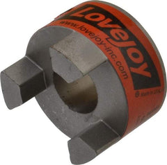 Lovejoy - 19mm Max Bore, 6mm x 2.8mm Keyway Width x Depth, Flexible Coupling Hub - 1-3/4" OD, 2.12" OAL, Sintered Iron, Order 2 Hubs & 1 Spider for Complete Coupling - Benchmark Tooling