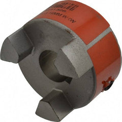 Lovejoy - 19mm Max Bore, 6mm x 2.8mm Keyway Width x Depth, Flexible Coupling Hub - 2.11" OD, 2-1/2" OAL, Sintered Iron, Order 2 Hubs & 1 Spider for Complete Coupling - Benchmark Tooling
