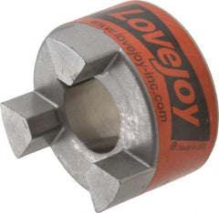 Lovejoy - 24mm Max Bore, 8mm x 3.3mm Keyway Width x Depth, Flexible Coupling Hub - 2.11" OD, 2-1/2" OAL, Sintered Iron, Order 2 Hubs & 1 Spider for Complete Coupling - Benchmark Tooling