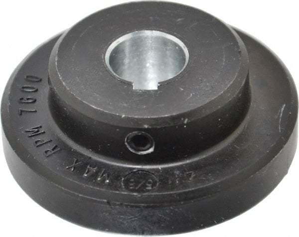 Lovejoy - 5/8" Max Bore Diam, 3/16" x 3/32" Keyway Width x Depth, Flexible Coupling Hub - 2.046" OD, 2.38" OAL, Cast Iron - Benchmark Tooling
