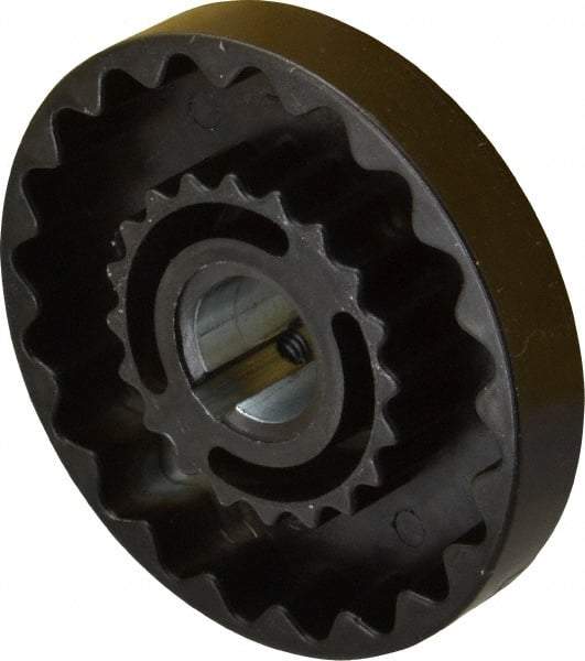 Lovejoy - 3/4" Max Bore Diam, 3/16" x 3/32" Keyway Width x Depth, Flexible Coupling Hub - 3-1/4" OD, 2.88" OAL, Cast Iron - Benchmark Tooling