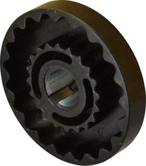 Lovejoy - 3/4" Max Bore Diam, 3/16" x 3/32" Keyway Width x Depth, Flexible Coupling Hub - 3-1/4" OD, 2.88" OAL, Cast Iron - Benchmark Tooling