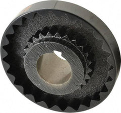 Lovejoy - 1-5/8" Max Bore Diam, 3/8" x 3/16" Keyway Width x Depth, Flexible Coupling Hub - 5.45" OD, 4.44" OAL, Cast Iron - Benchmark Tooling