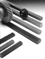 Poly Hi Solidur - 1/2" Face Width, 4 Feet Long, 1/2" Thick Nylon Gear Rack - 16 Pitch, 14-1/2° Pressure Angle - Benchmark Tooling