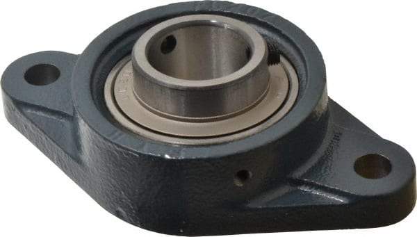 Value Collection - 161mm OAL2-Bolt Flange Bearing - 5650 Lb Dyn Cap, Cast Iron - Benchmark Tooling