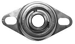 Value Collection - 1" ID, 1.2205" OAL x 4-1/2" OAH 2-Bolt Flange - 1,740 Lb Static Cap, 3,100 Lb Dyn Cap, 3-3/8" Btw Mnt Hole Ctrs, Stamped Steel Rubber Mount - Benchmark Tooling