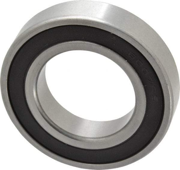 Tritan - 35mm Bore Diam, 62mm OD, Double Seal Deep Groove Radial Ball Bearing - 14mm Wide, 1 Row, Round Bore, 2,310 Lb Static Capacity, 3,600 Lb Dynamic Capacity - Benchmark Tooling