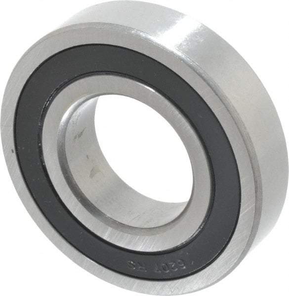Tritan - 35mm Bore Diam, 72mm OD, Double Seal Deep Groove Radial Ball Bearing - 17mm Wide, 1 Row, Round Bore, 3,400 Lb Static Capacity, 5,800 Lb Dynamic Capacity - Benchmark Tooling