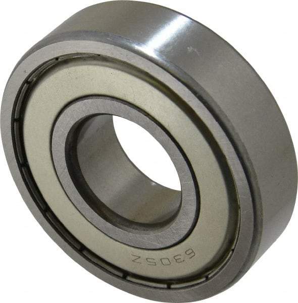 Tritan - 25mm Bore Diam, 62mm OD, Double Shield Deep Groove Radial Ball Bearing - 17mm Wide, 1 Row, Round Bore, 2,520 Lb Static Capacity, 4,640 Lb Dynamic Capacity - Benchmark Tooling