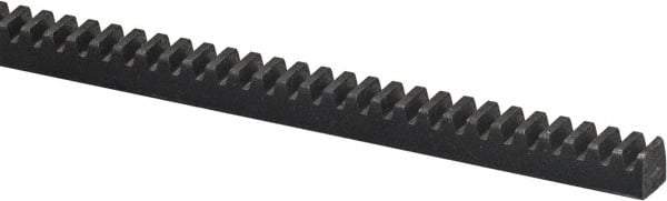 Browning - 1-1/2" Face Width, 4 Feet Long, 1-1/2" Thick Steel Gear Rack - Gray, 8 Pitch, 20° Pressure Angle - Benchmark Tooling