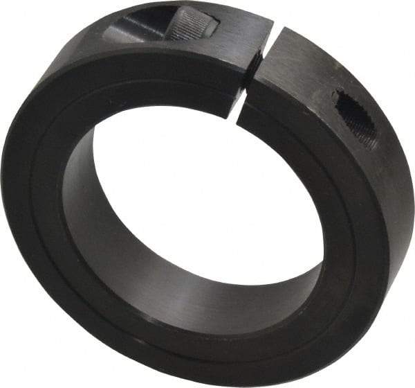 Climax Metal Products - 2" Bore, Steel, One Piece Clamp Collar - 3" Outside Diam, 11/16" Wide - Benchmark Tooling