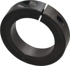 Climax Metal Products - 2" Bore, Steel, One Piece Clamp Collar - 3" Outside Diam, 11/16" Wide - Benchmark Tooling