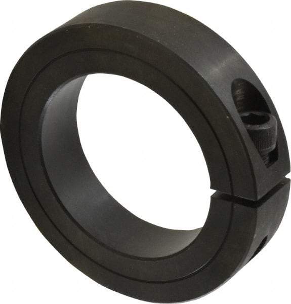 Climax Metal Products - 2-1/8" Bore, Steel, One Piece One Piece Split Shaft Collar - 3-1/4" Outside Diam, 3/4" Wide - Benchmark Tooling