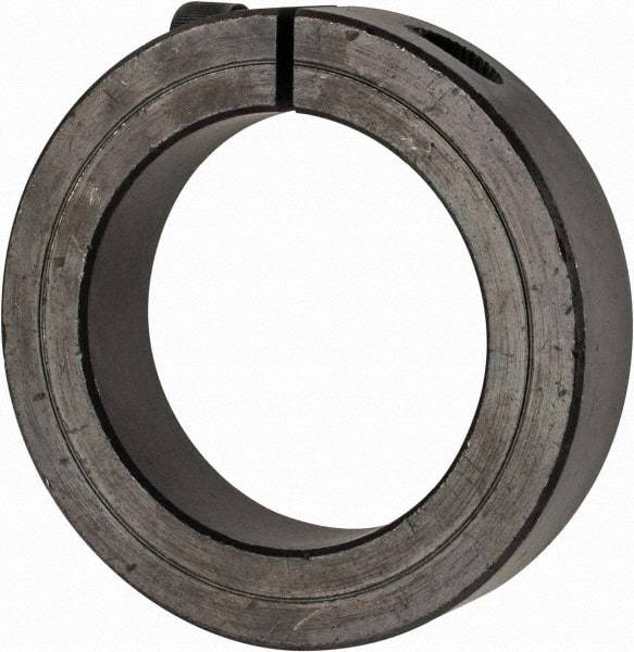 Climax Metal Products - 2-3/16" Bore, Steel, One Piece Clamp Collar - 3-1/4" Outside Diam, 3/4" Wide - Benchmark Tooling