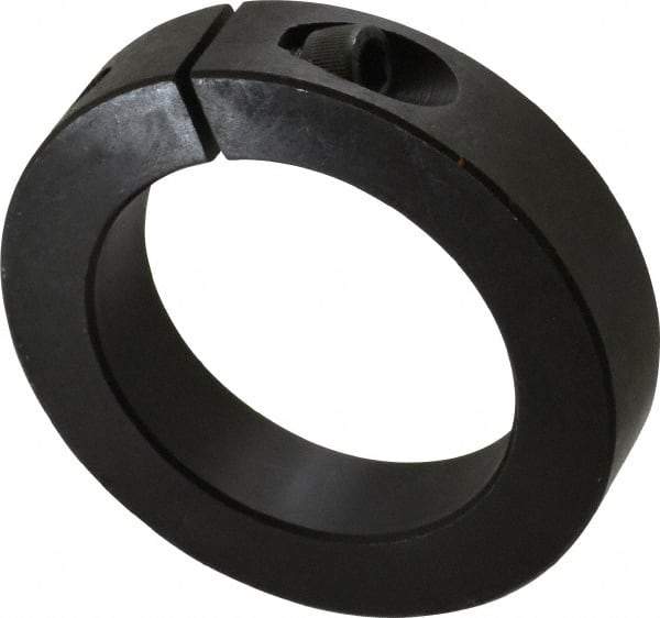 Climax Metal Products - 2-3/8" Bore, Steel, One Piece One Piece Split Shaft Collar - 3-1/2" Outside Diam, 3/4" Wide - Benchmark Tooling