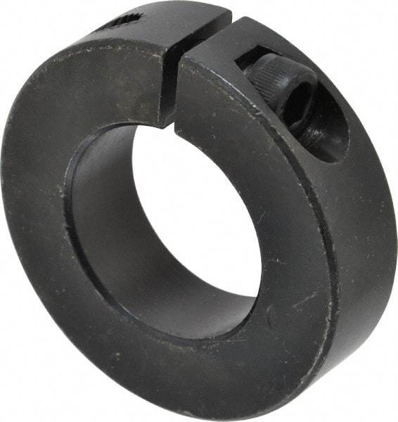 Climax Metal Products - 30mm Bore, Steel, One Piece Clamp Collar - 2-1/8" Outside Diam - Benchmark Tooling