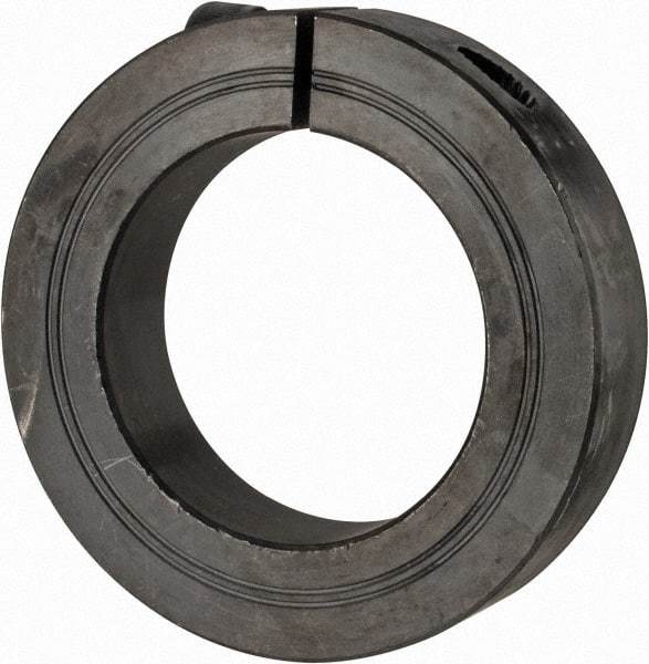 Climax Metal Products - 50mm Bore, Steel, One Piece Clamp Collar - 3-1/8" Outside Diam - Benchmark Tooling