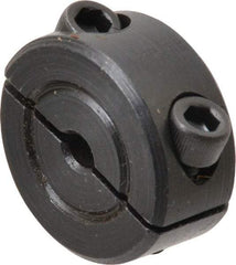 Climax Metal Products - 1/8" Bore, Steel, Two Piece Shaft Collar - 11/16" Outside Diam, 5/16" Wide - Benchmark Tooling