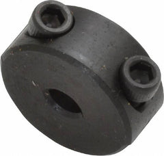 Climax Metal Products - 3/16" Bore, Steel, Two Piece Shaft Collar - 11/16" Outside Diam, 5/16" Wide - Benchmark Tooling