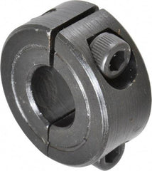 Climax Metal Products - 3/8" Bore, Steel, Two Piece Shaft Collar - 7/8" Outside Diam, 3/8" Wide - Benchmark Tooling