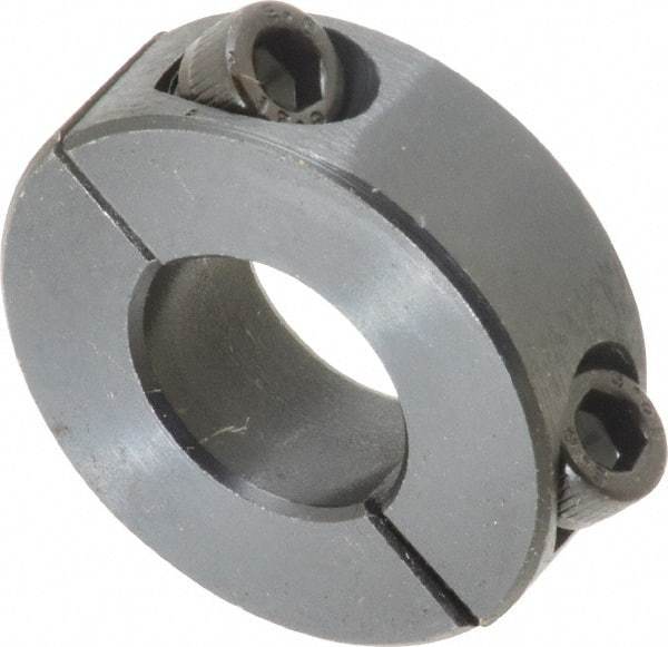 Climax Metal Products - 5/8" Bore, Steel, Two Piece Shaft Collar - 1-5/16" Outside Diam, 7/16" Wide - Benchmark Tooling