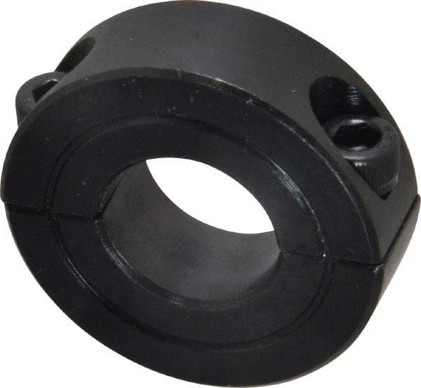 Climax Metal Products - 11/16" Bore, Steel, Two Piece Two Piece Split Shaft Collar - 1-1/2" Outside Diam, 1/2" Wide - Benchmark Tooling
