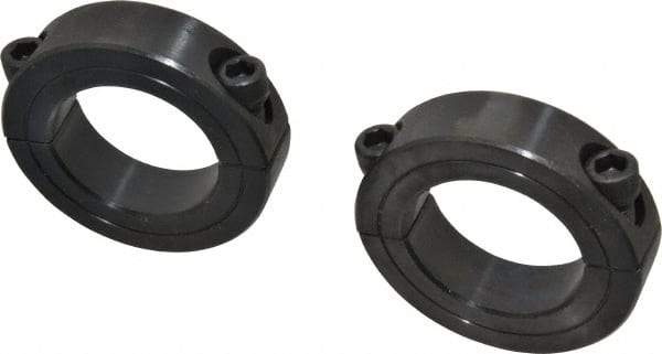 Climax Metal Products - 1-5/8" Bore, Steel, Two Piece Shaft Collar - 2-5/8" Outside Diam, 11/16" Wide - Benchmark Tooling