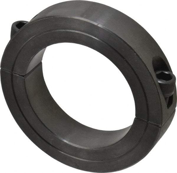 Climax Metal Products - 2-5/8" Bore, Steel, Two Piece Two Piece Split Shaft Collar - 3-7/8" Outside Diam, 7/8" Wide - Benchmark Tooling