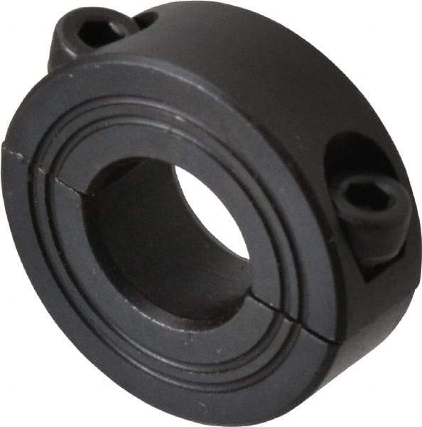 Climax Metal Products - 14mm Bore, Steel, Two Piece Shaft Collar - 1-1/4" Outside Diam - Benchmark Tooling