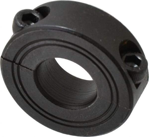 Climax Metal Products - 17mm Bore, Steel, Two Piece Shaft Collar - 1-1/2" Outside Diam - Benchmark Tooling