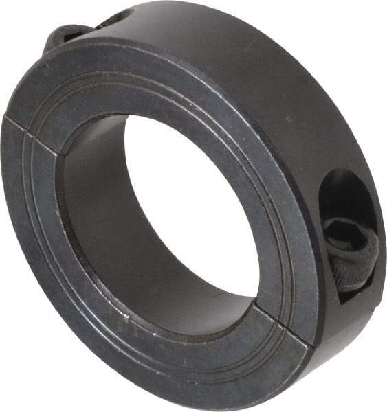 Climax Metal Products - 34mm Bore, Steel, Two Piece Shaft Collar - 2-1/4" Outside Diam - Benchmark Tooling