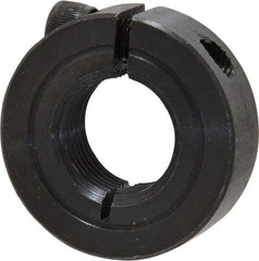 Climax Metal Products - 3/4-16 Thread, Steel, One Piece Threaded Shaft Collar - 1-1/2" Outside Diam, 1/2" Wide - Benchmark Tooling