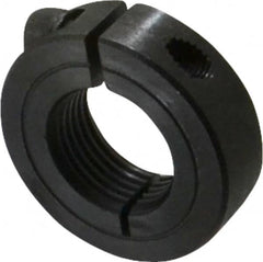 Climax Metal Products - 7/8-14 Thread, Steel, One Piece Threaded Shaft Collar - 1-5/8" Outside Diam, 1/2" Wide - Benchmark Tooling