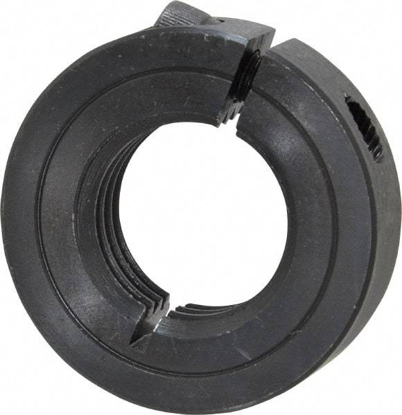 Climax Metal Products - 1-8 Thread, Steel, One Piece Threaded Shaft Collar - 1-3/4" Outside Diam, 1/2" Wide - Benchmark Tooling