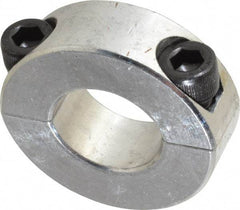 Climax Metal Products - 3/4" Bore, Aluminum, Two Piece Shaft Collar - 1-1/2" Outside Diam, 1/2" Wide - Benchmark Tooling