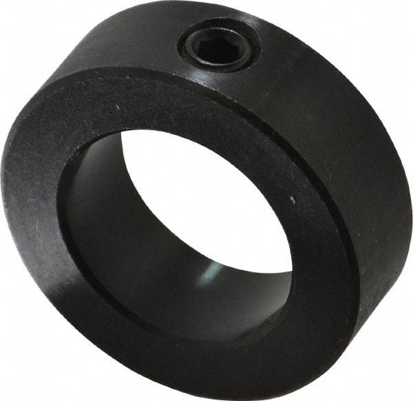 Climax Metal Products - 1-1/4" Bore, Steel, Set Screw Shaft Collar - 2" Outside Diam, 11/16" Wide - Benchmark Tooling