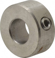 Climax Metal Products - 10mm Bore, Stainless Steel, Set Screw Shaft Collar - 7/8" Outside Diam - Benchmark Tooling