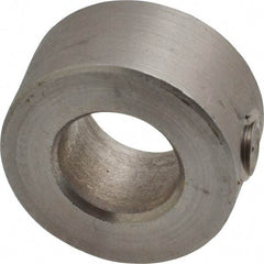 Climax Metal Products - 7/16" Bore, Stainless Steel, Set Screw Shaft Collar - 7/8" Outside Diam, 7/16" Wide - Benchmark Tooling