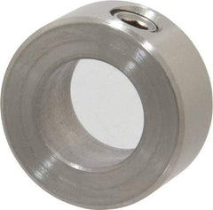 Climax Metal Products - 5/8" Bore, Stainless Steel, Set Screw Shaft Collar - 1-1/8" Outside Diam, 1/2" Wide - Benchmark Tooling