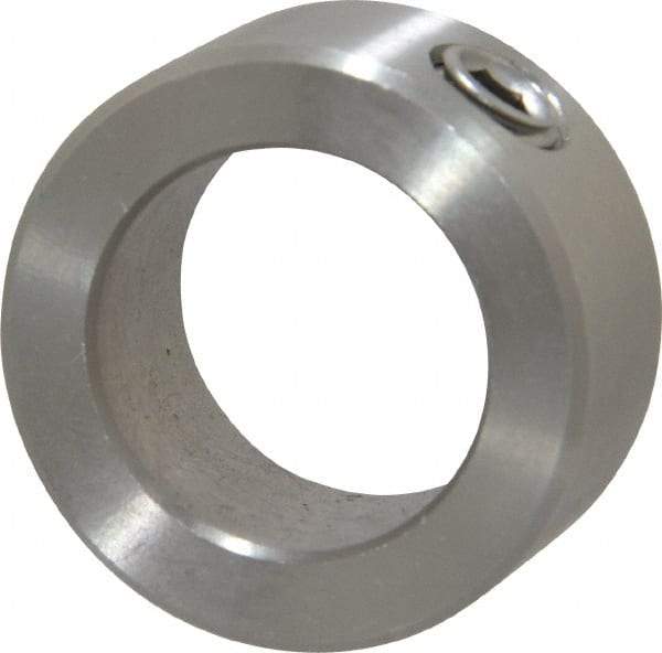 Climax Metal Products - 13/16" Bore, Stainless Steel, Set Screw Shaft Collar - 1-5/16" Outside Diam, 9/16" Wide - Benchmark Tooling