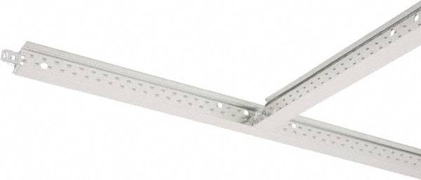 Armstrong World - 24" Long x 15/16" Wide, Hot-Dipped Galvanized Steel Cross Tee - ASTM C636 Specification, White - Benchmark Tooling