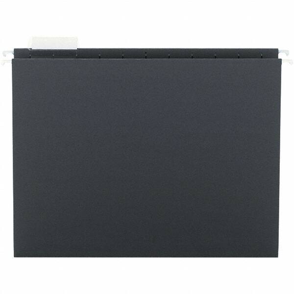 SMEAD - 12-1/4 x 9-1/2", Letter Size, Black, Hanging File Folder - 11 Point Stock, 1/5 Tab Cut Location - Benchmark Tooling