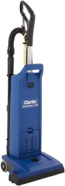 Clarke - Dual Motor Upright Vacuum Cleaner - 14-1/2" Cleaning Width, 9" Amps, Ergonomic Handle - Benchmark Tooling